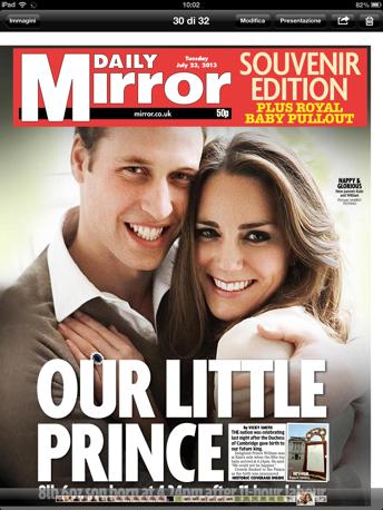 Il Daily Mirror e il nostro piccolo principe